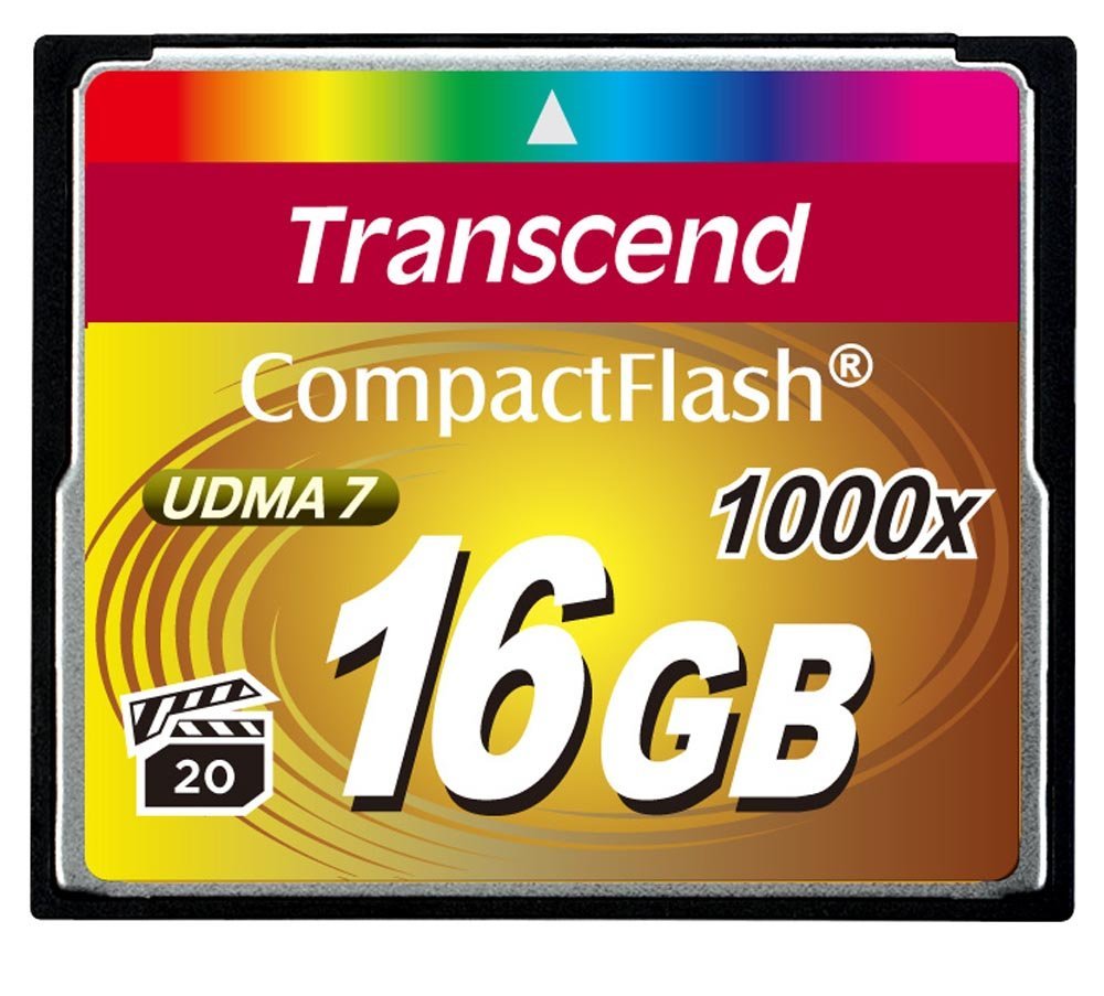TRANSCEND MEMORY COMPACT FLASH 16GB/1000X TS16GCF1000 karšu lasītājs