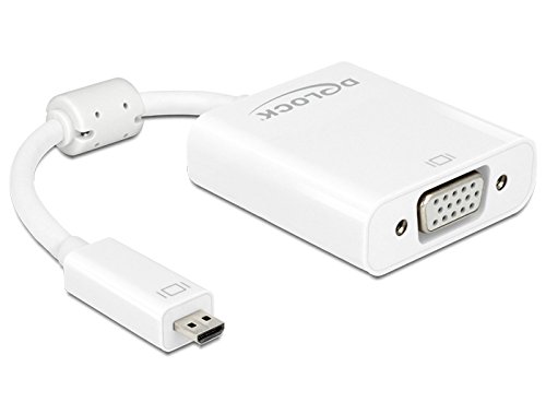 HDMI Adapter Delock micro D -> D-Sub15 St/Bu White