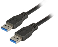 USB3.0 Anschlusskabel A-A, St.-St., 1,0m, schwarz, Classic kabelis, vads