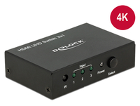 DeLOCK 18683 HDMI Splitter HDMI 3 in / 1 out HDMI 4K UHD kabelis, vads