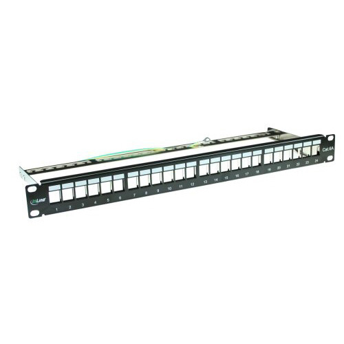 InLine - Patch Panel - RJ- 45 X 24 - black - 1U (76824B) Datora korpuss