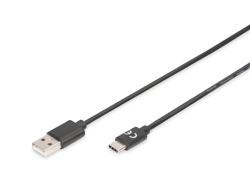 DIGITUS USB Type-C Anschlusskabelkabel, Type-C - A USB kabelis