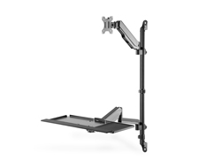 Digitus Flexible wall-mounted Stand/Sit workstation, single monitor