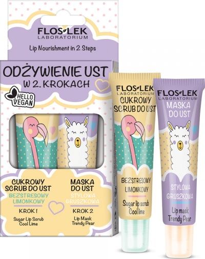 Floslek FLOS*LIP CARE VEGE Duo( Scrub limonka+Maska grusz) 140099 (5905043020099)