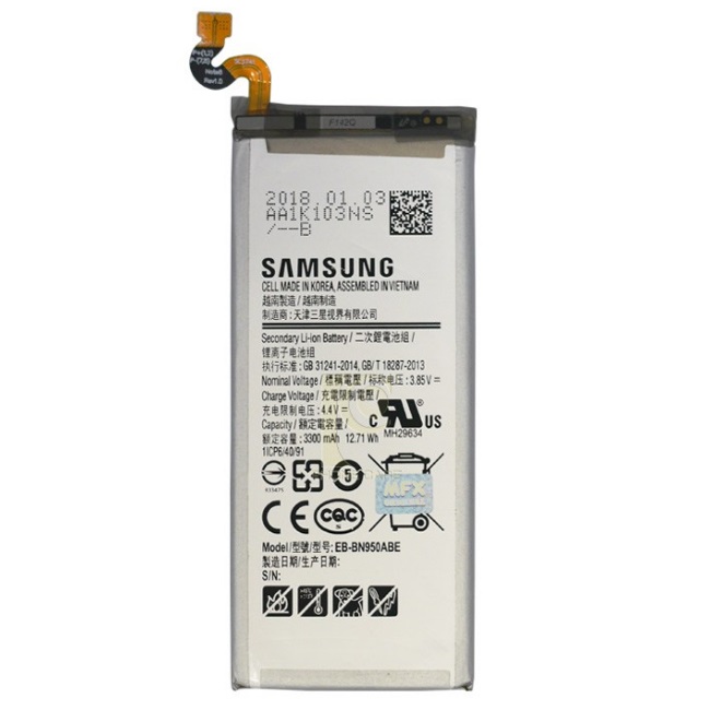OEM Akumulators priekš Samsung N950 Galaxy Note 8 Li-Ion 3300mAh EB-BN950ABE (OEM) akumulators, baterija mobilajam telefonam
