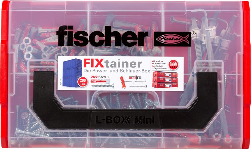 Fischer FIXtainer-DUOPOWER / DUOTEC - dowel - 200 pieces