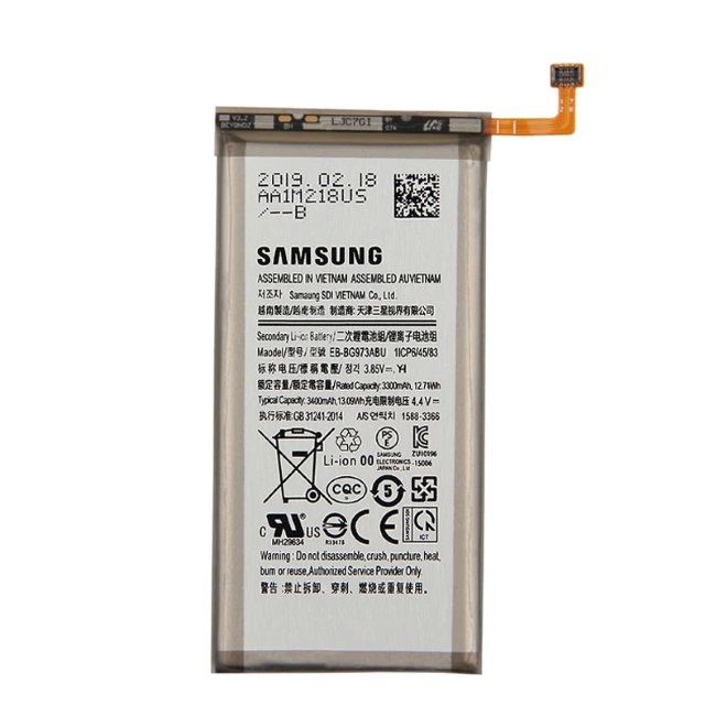 OEM Akumulators priekš Samsung G973F Galaxy S10 Li-Ion 3400mAh EB-BG973ABU (OEM) akumulators, baterija mobilajam telefonam