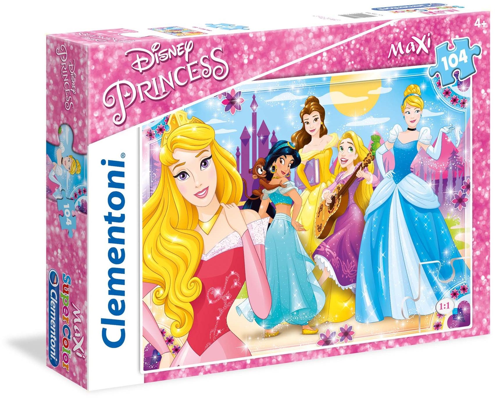 Clementoni Puzzle, 104 elementy Maxi. Princess (23714 CLEMENTONI) 23714 CLEMENTONI (8005125237142) puzle, puzzle