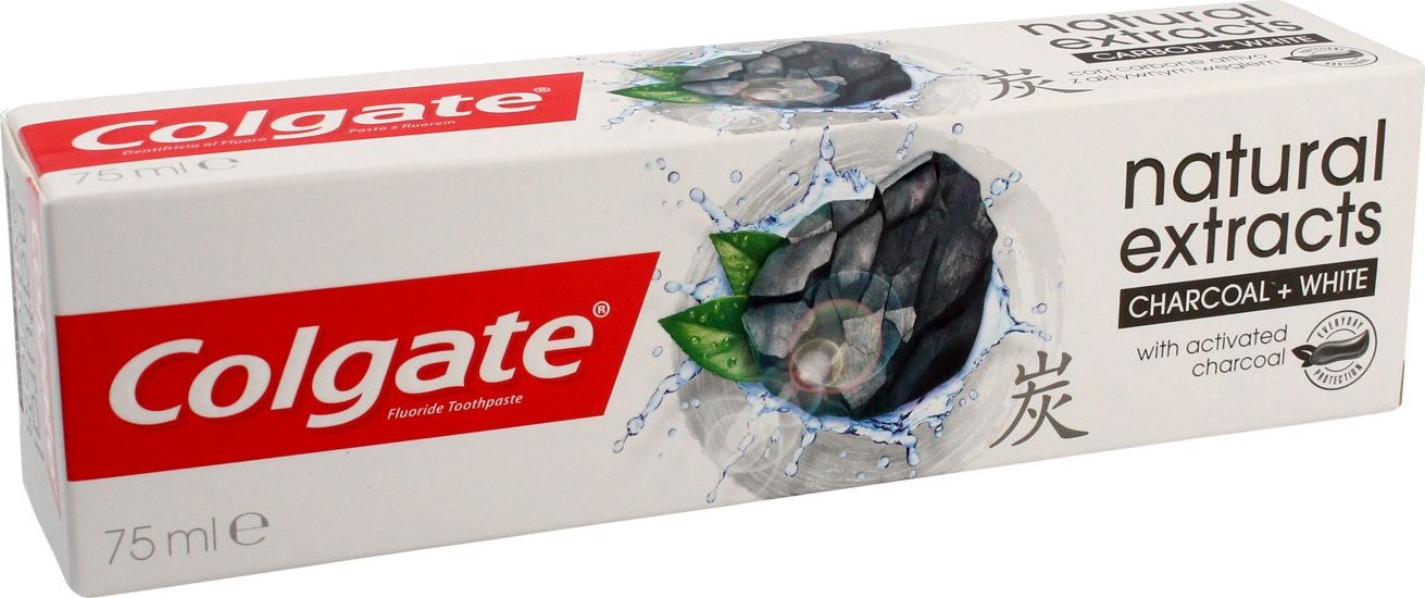 Colgate Pasta do zebow Natural Extracts Charcoal + White 75ml 322421 (6920354822421) mutes higiēnai