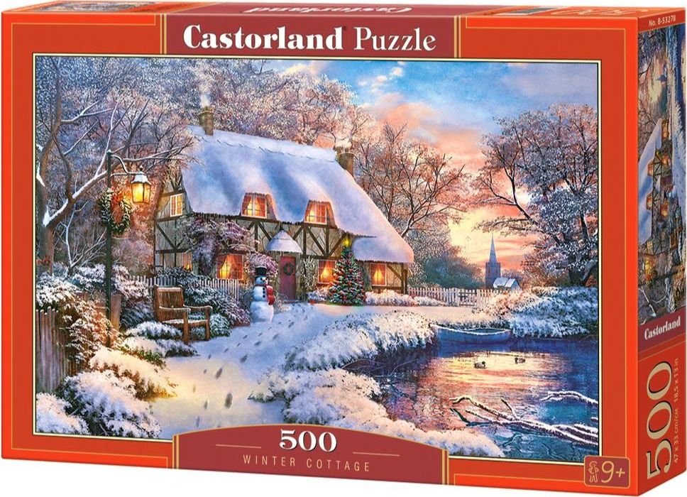 Castorland Puzzle 500 Winter Cottage puzle, puzzle