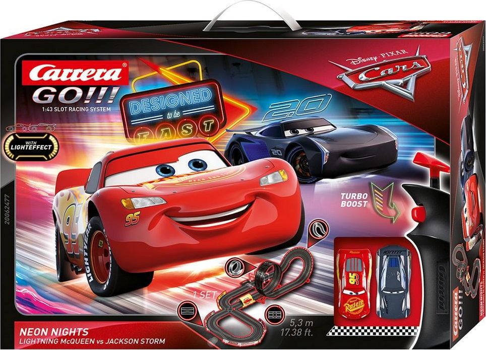 Carrera GO Disney Pixar Cars - Neon Nigh - 20062477 bērnu rotaļlieta