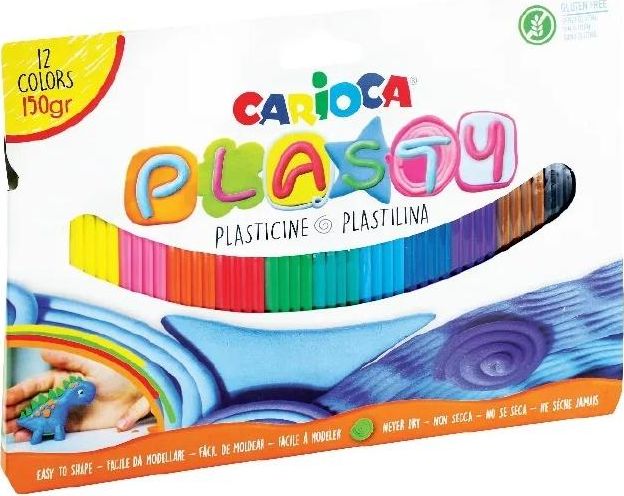 Carioca Plastelina 150g 12 kolorow 364841 (8003511426910) materiāli konstruktoriem