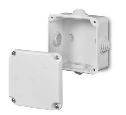 Elektro-Plast Puszka natynkowa pusta z zaciskami IP55 88x88x60mm E115AB-UL008 (5901130480180)