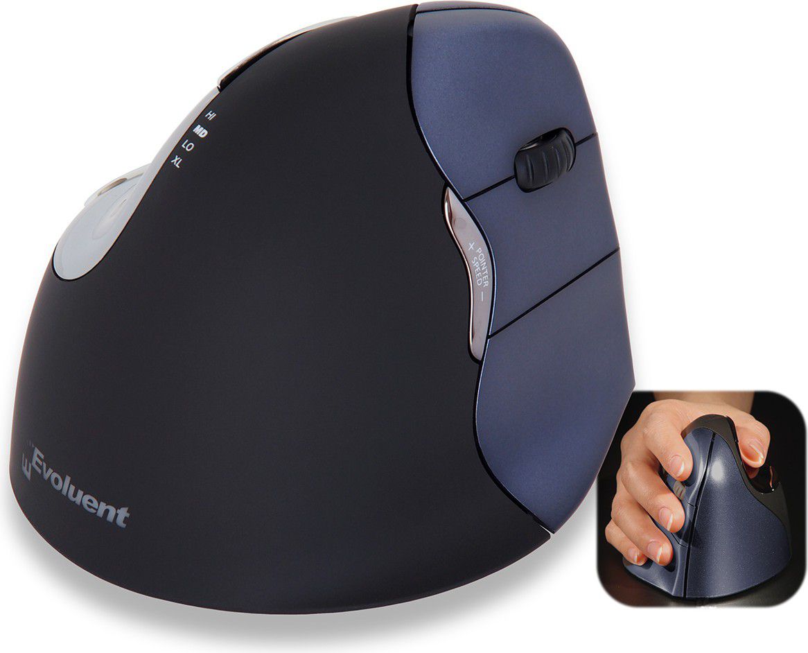 Evoluent VerticalMouse 4 Right Wireless (VM4RW) Datora pele