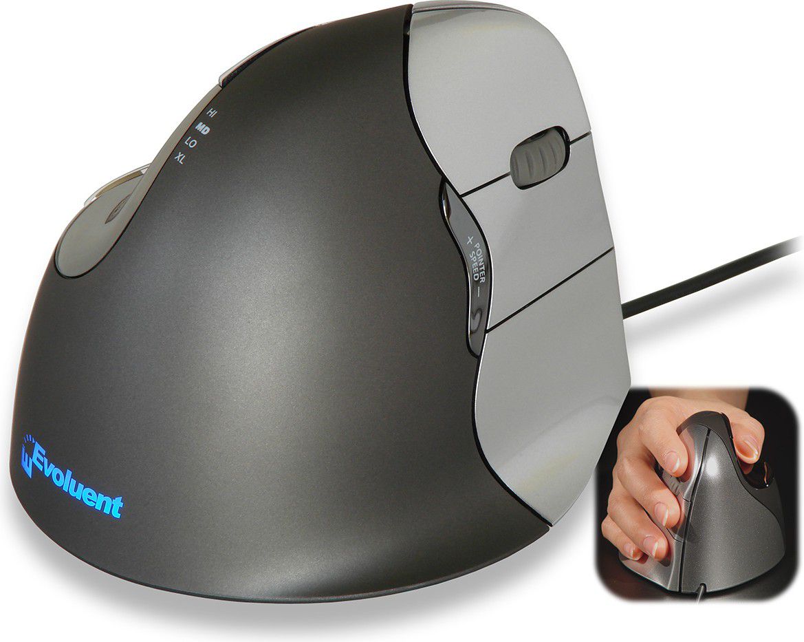 Evoluent Vertical Mouse4 Right Hand VM4R Mouse USB 5712505447642 Datora pele