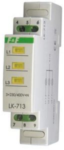 F&F Lampka kontrolna zasilania 3F TH35 zolta LK-713 Y LK-713 Y (5908312595618) apgaismes ķermenis