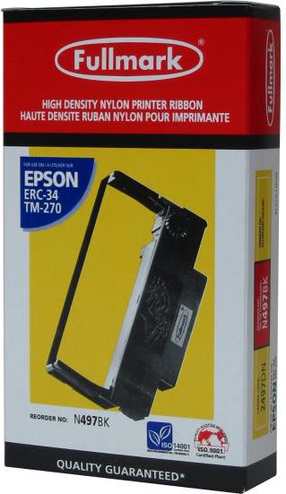 Fullmark  Tasma do kasy fiskalnej ERC 30, ERC 34 dla Epson TM-270, TM-300 czarna (N636BK) N636BK (704315007593)