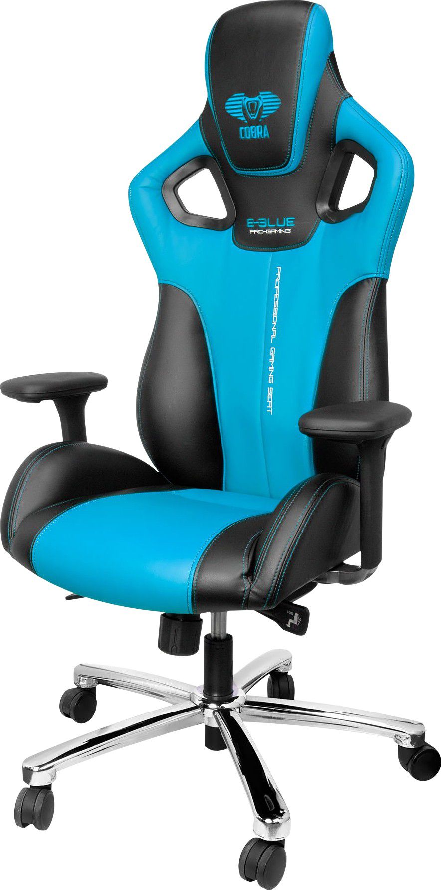 Fotel E-Blue Cobra EEC303 niebieski (MGEBH03KC000) EEC303BLAA-IA (6921607104165) datorkrēsls, spēļukrēsls