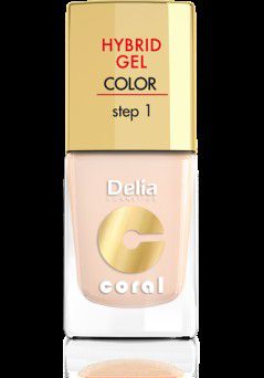 Delia Cosmetics Coral Hybrid Gel Emalia do paznokci nr 20 ivory 11ml 718167 (5901350458167)