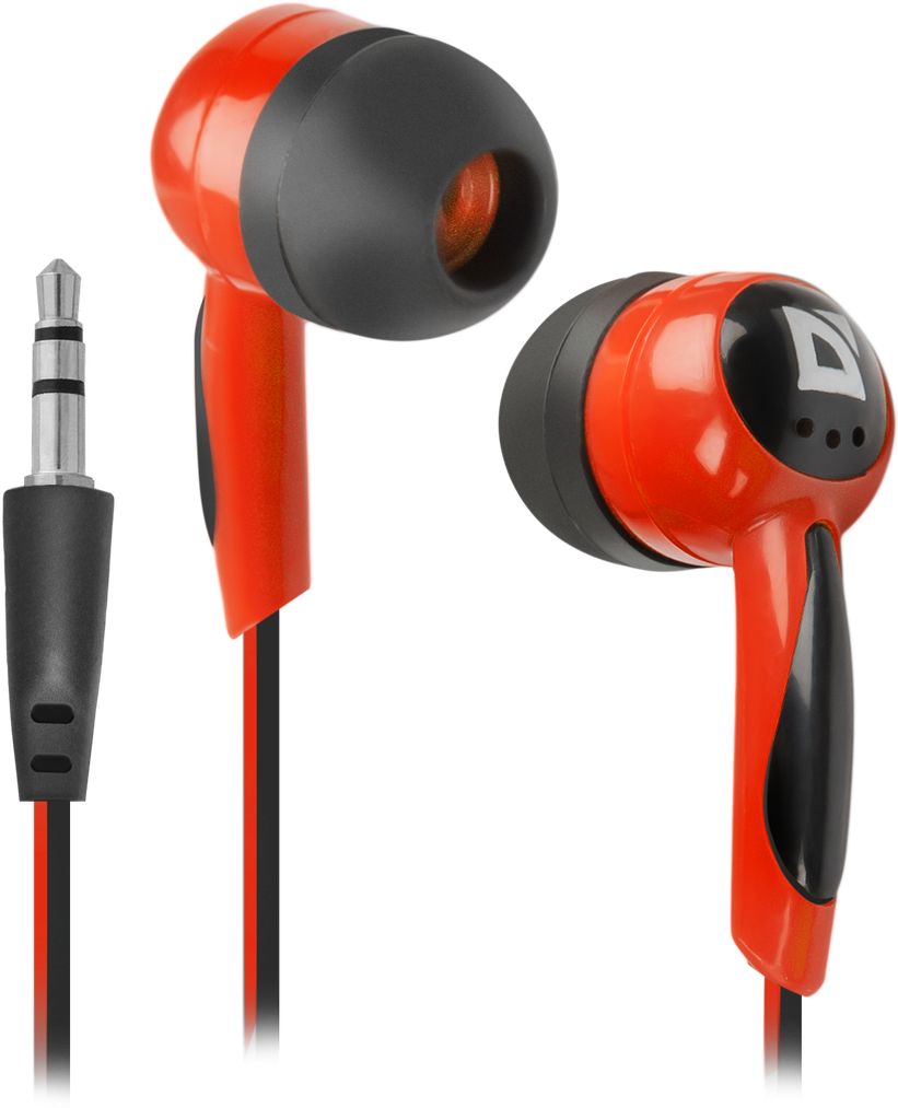 EARPHONES BASIC 604 BLACK-RED austiņas