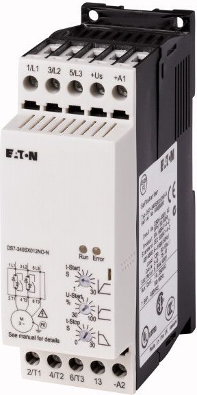 Eaton Softstart 3-fazowy 400VAC 7A 3kW/400V Uc=24V AC/DC DS7-340SX007N0-N (134849) 134849 (4015081316946) auto akumulatoru lādētājs