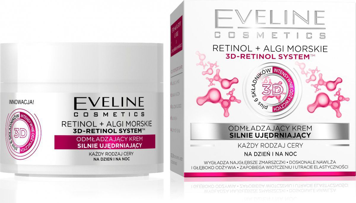 Eveline Retinol+Algi Morskie krem ujedrniajacy do twarzy na dzien i noc 50ml IK1733 (5901761912296) kosmētika ķermenim