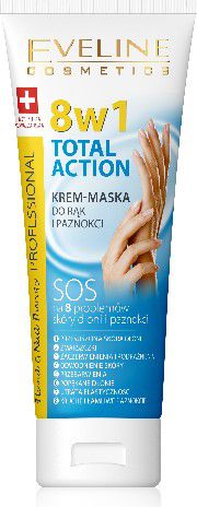 Eveline Hand & Nail Therapy Total Action 8w1 Krem-maska do rak i paznokci 75ml 083446 (5901761913446) kosmētika ķermenim