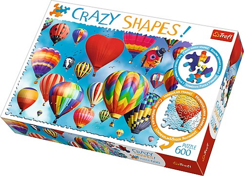 TREFL Puzzles 600 elements Crazy Shapes - Colorful balloons puzle, puzzle