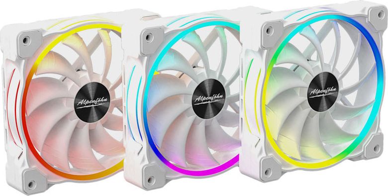 Wentylator Alpenfohn Wing Boost 3 ARGB 120mm High Speed 3-pack Biale (84000000165) LUAL-042 (4250280386981) ventilators