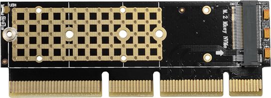 AXAGON PCEM2-1U PCI-E 3.0 16x - M.2 SSD NVMe, up to 80mm SSD, low profile 1U piederumi cietajiem diskiem HDD