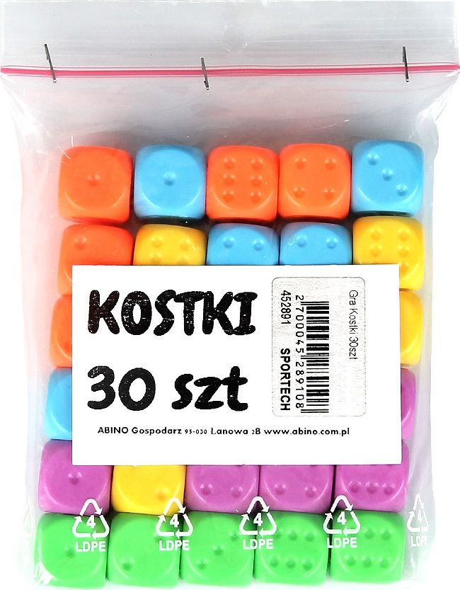 Abino Gra Kostki 30 sztuk (S45281) S45281 (5907438272977) galda spēle