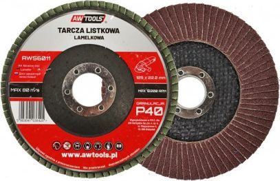 AWTools sciernica listkowa 125mm P40 (AW56011) AW56011 (5903041036425)