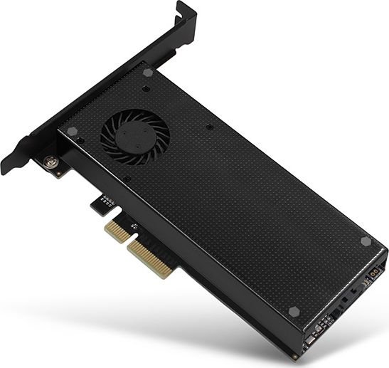 AXAGON PCEM2-DC PCI-E 3.0 4x - DUAL M.2 SSD (NVMe + SATA), dual voltage, up to 110mm SSD, fan + heatsink karte