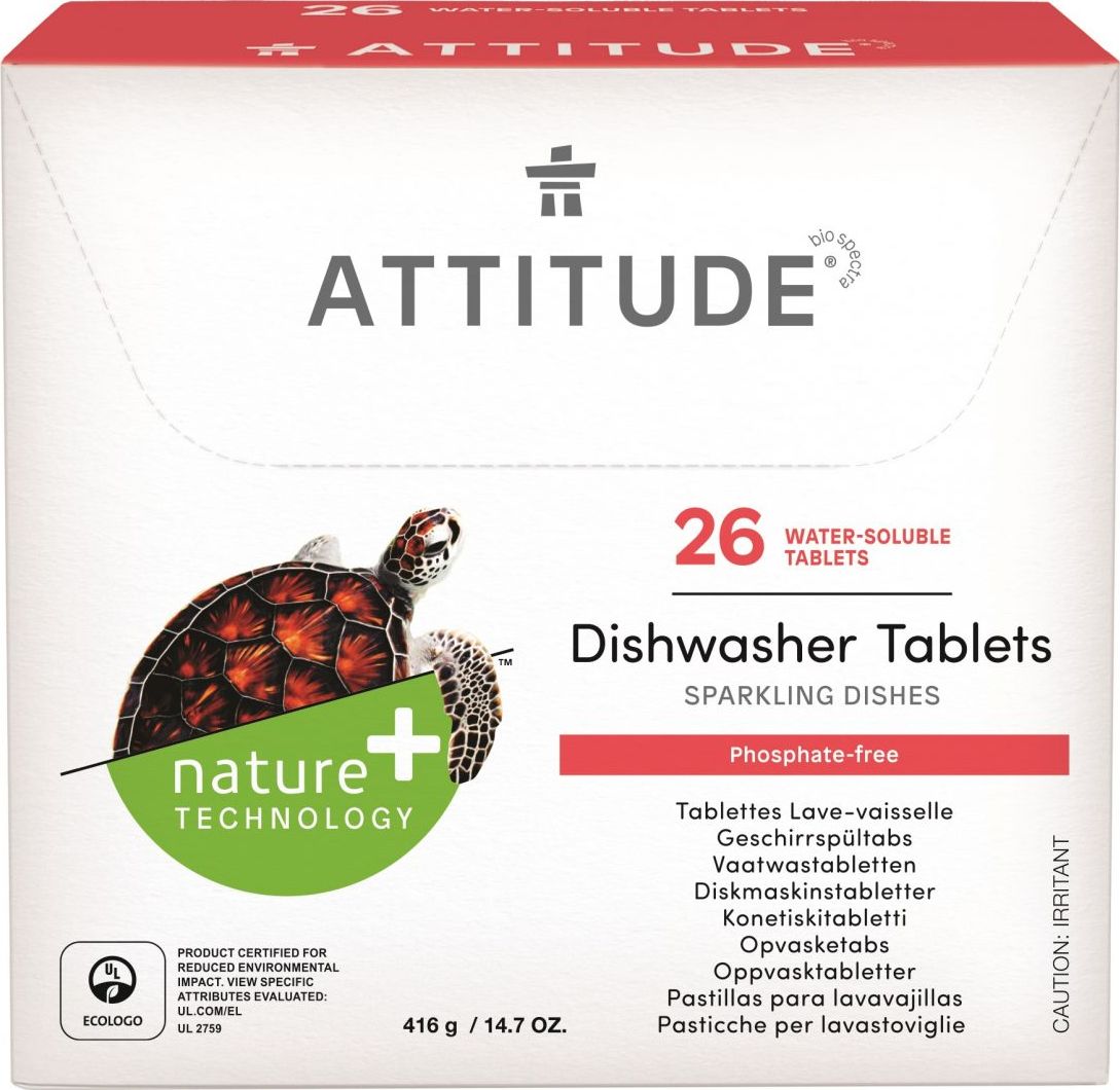 Attitude Tabletki do zmywarki Rozpuszczalne saszetki (26 szt), 520 g ATT02282 (626232432282) Sadzīves ķīmija