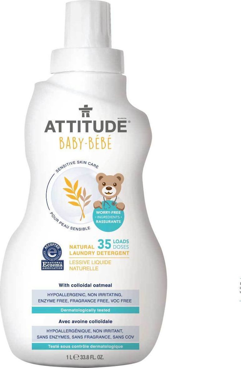 Attitude Sensitive Skin Baby, Delikatny plyn do prania tkanin dzieciecych, 35 pran, 1L ATT02036 (626232602036) Sadzīves ķīmija