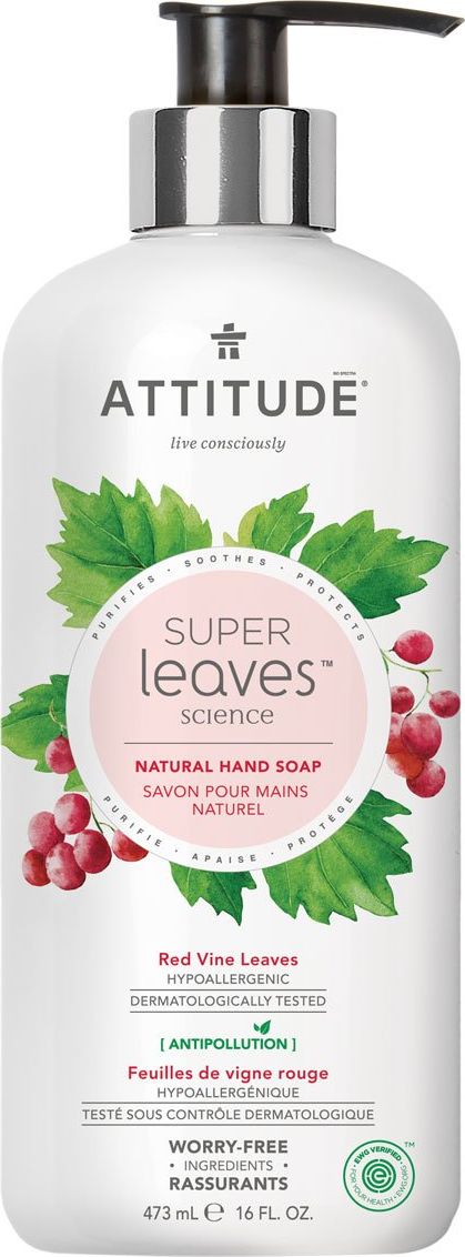 Attitude Attitude, Super Leaves, Mydlo do rak, Czerwone liscie winogron, 473ml ATT00942 (0626232440942)