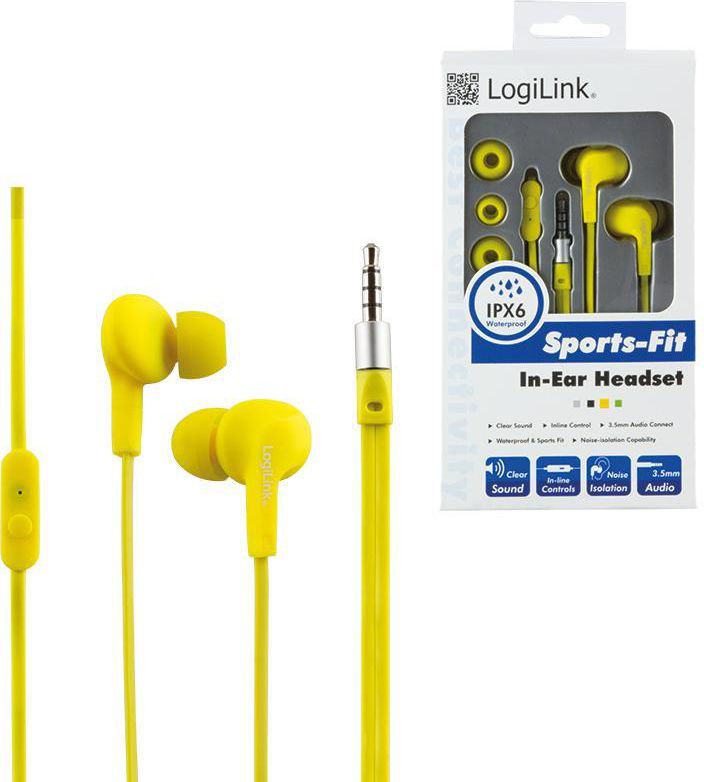 Logilink Water resistant IPX6     stereo in-ear headset