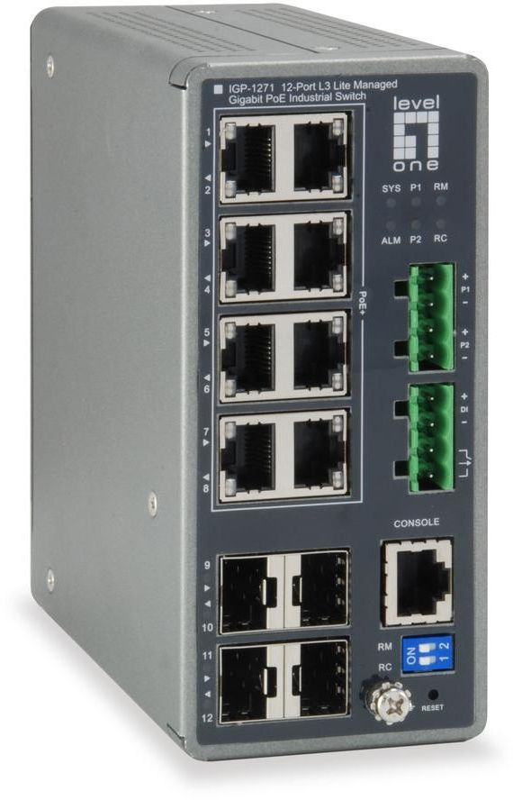 LevelOne IGP-1271 gemanaged L3 Gigabit Ethernet (10/100/1000) Energie ber Et... tīkla iekārta