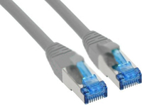 InLine® patch cable Cat.6A, S/FTP (PiMf), halogen-free, 500MHz, gray, 7.5m (76807) tīkla kabelis