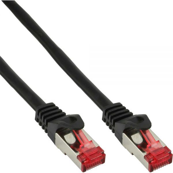 InLine 0.5m Cat6 0.5m Cat6 S/FTP (S-STP) black Netzwerkkabel (76950S) kabelis, vads