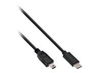 Kabel USB InLine USB C -> Mini USB (M/M) Black 5m (35755) USB kabelis