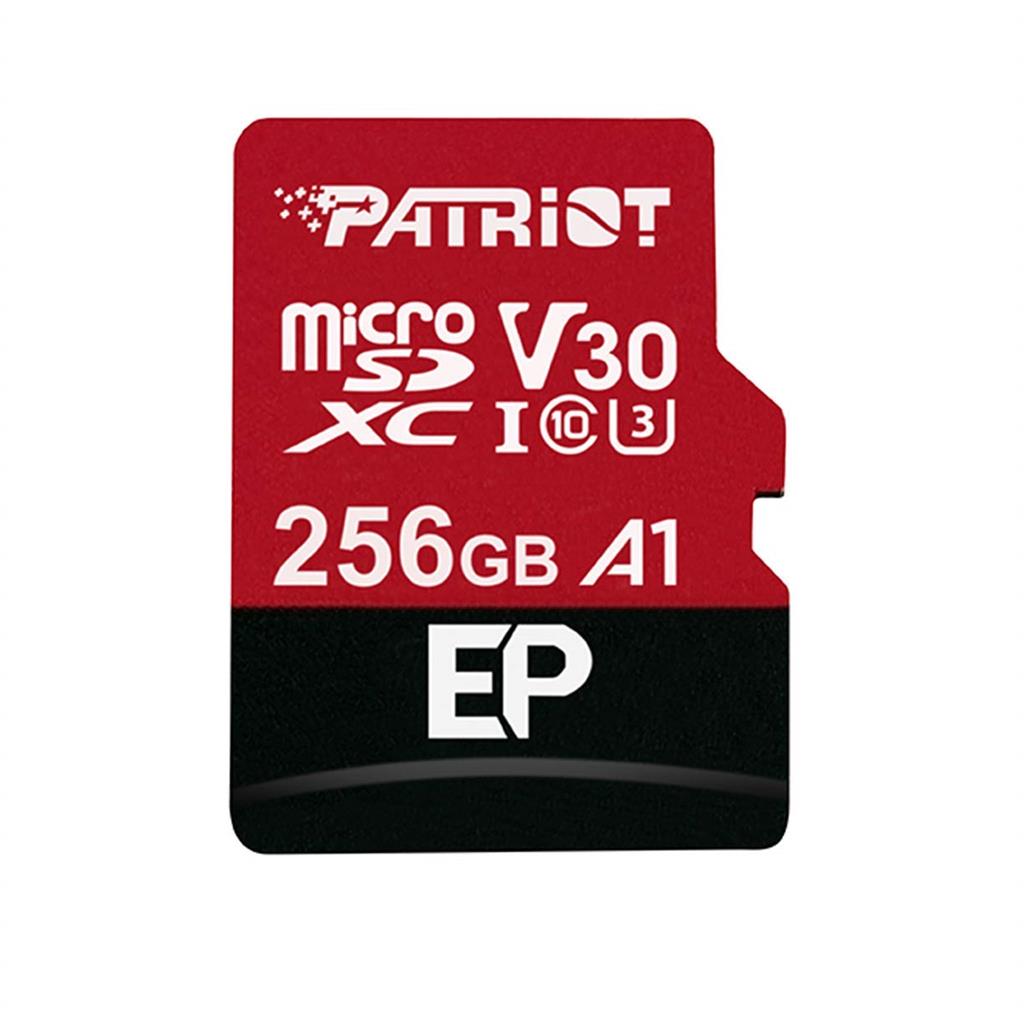 Patriot EP Series 256GB MICRO SDXC V30, up to 100MB/s atmiņas karte