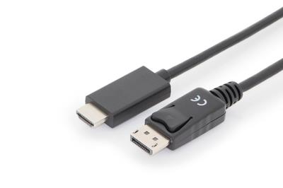 DIGITUS DisplayPort Adapter Cable with interlock kabelis, vads