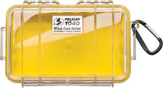 Peli Micro Case 1040 yellow/transparent soma foto, video aksesuāriem
