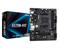 Asrock A520M-HVS AMD A520 Socket AM4 micro ATX pamatplate, mātesplate