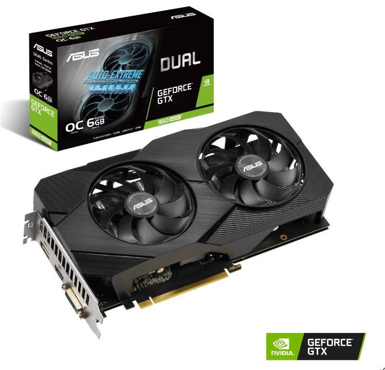 ASUS GeForce GTX 1660 SUPER DUAL EVO DUAL-GTX1660S-O6G-EVO 6GB video karte