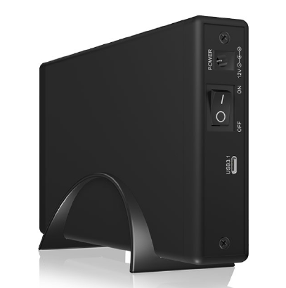 IcyBox External 3,5'' HDD/SSD Case SATA III, USB 3.1 Type-C, Black cietā diska korpuss