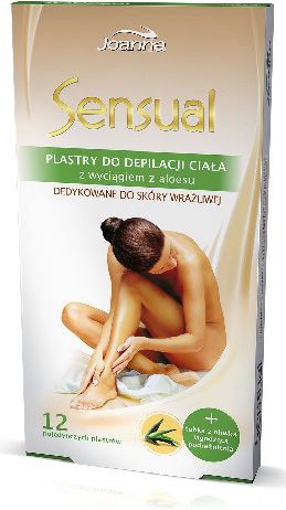 Joanna Sensual Plastry do depilacji ciala Aloes 1op. 12szt. 528036 (5901018070137) kosmētika ķermenim