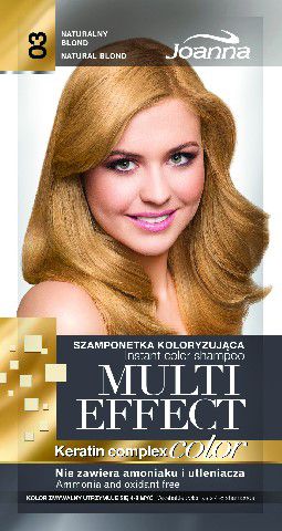 Joanna Multi Effect Color Keratin Complex Szamponetka 03 Naturalny Blond 35 g 525603 (5901018015138)