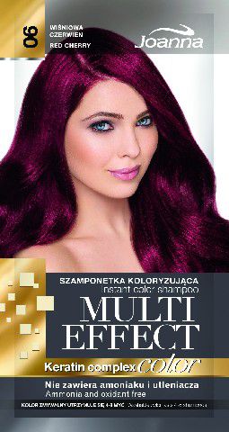 Joanna Multi Effect Color Keratin Complex Szamponetka 06 Wisniowa Czerwien 35 g 525606 (5901018015169)